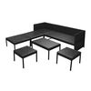 vidaXL Set Divani da Giardino 6 pz con Cuscini in Polyrattan Nero