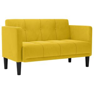 vidaXL Divano Divanetto Giallo 111 cm in Velluto