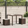 vidaXL Sgabelli Giardino con Cuscini 2pz Marrone 40x40x43cm Polyrattan