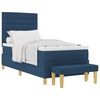 vidaXL Letto a molle con materasso Blu 90 x 190 cm Tessuto