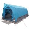 vidaXL Tenda a tunnel con tetto Blu 10 persone Poliestere e Acciaio