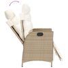 vidaXL Sedie da Giardino Reclinabili 2 pz con Poggiapiedi Polyrattan