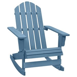 vidaXL Sedia a Dondolo Adirondack in Legno Massello di Abete Blu
