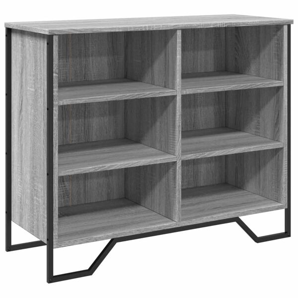 vidaXL Credenza Grigio Sonoma 91x35,5x74,5 cm in Legno Multistrato