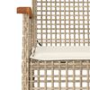 vidaXL Set da Pranzo da Giardino 7 pz con Cuscini Beige in Polyrattan