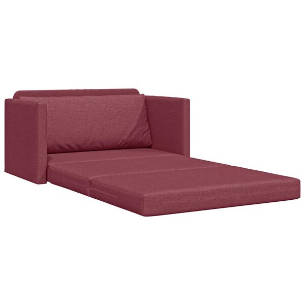 vidaXL Divano letto 110cm Rosso Vino Tessuto