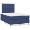 vidaXL Letto a Molle con Materasso e LED Blu 120x190 cm in Tessuto