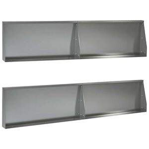 vidaXL Muro di contenimento 4 pz 100 x 12 x 30 cm Acciaio zincato