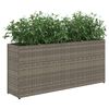 vidaXL Fioriere da Giardino con 2 Vasi Grigie 90x20x40cm in Polyrattan