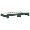 vidaXL Divano Letto con Letto Estraibile Verde Scuro 100x200cm Velluto