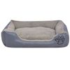 vidaXL Cuccia per Cani con Cuscino Imbottito Taglia XL Grigio