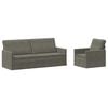 vidaXL Set di divani 2 pcs Grigio Chiaro Tessuto in Cords