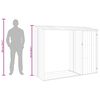 vidaXL Capanno per Legna Grigio 245x98x159 cm in Acciaio Zincato