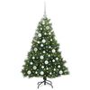vidaXL Albero di Natale artificiale con 150 LED Verde 120 cm PE e PVC