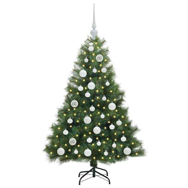 vidaXL Albero di Natale artificiale con 150 LED Verde 120 cm PE e PVC
