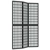 vidaXL Divisorio Pieghevole 3 Pannelli Stile Giapponese 120x170cm Nero