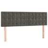 vidaXL Testiera Grigio Scuro 144x5x78/88 cm in Velluto