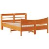 vidaXL Giroletto con Testiera Marrone Cera 120x200 cm Massello Pino