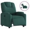 vidaXL Poltrona Elettrica Reclinabile Verde Scuro in Tessuto