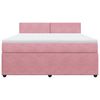vidaXL Giroletto a Molle con Materasso Rosa 180x200 cm in Velluto