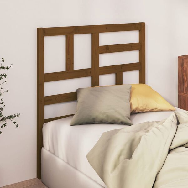 vidaXL Testiera per Letto ambra 81x4x104 cm in Legno Massello di Pino
