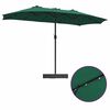 vidaXL Ombrello da giardino Verde 385 x 209 x 244 cm Tessuto