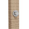 vidaXL Doccia da Esterno Beige 50x55x224 cm Polyrattan e Legno Acacia