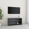 vidaXL Mobile Porta TV Grigio 80x31x39 cm in Legno Massello di Pino