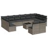 vidaXL Set Divani da Giardino 13 pz con Cuscini Grigio in Polyrattan