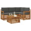 vidaXL Set di Mobili 5 pcs Naturale e Antracite Legno multistrato