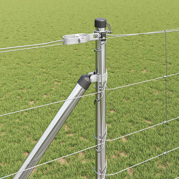 vidaXL Palo della recinzione Zincato 50 x 1,2 m Acciaio