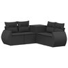 vidaXL Set di divani 5 pz Nero Rattan sintetico e Acciaio