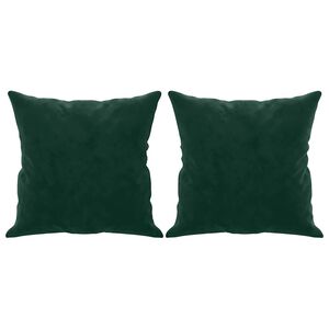 vidaXL Cuscini Decorativi 2 pz Verde Scuro 40x40 cm in Velluto
