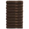 vidaXL Asciugamani per sauna Premium SOLUND 10 pz Marrone 80x200 cm 600 g/m&sup2;