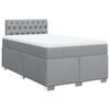 vidaXL Giroletto a Molle con Materasso Grigio Chiaro 120x200cm Tessuto