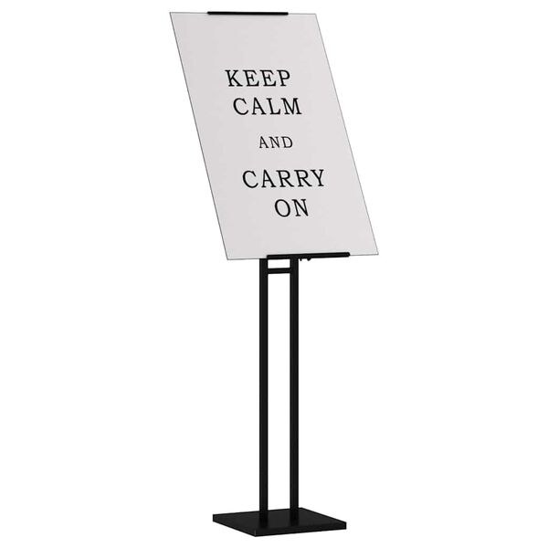 vidaXL Espositori per Fiere 2 pcs Nero 26,5 x 26,5 x 150 cm Acciaio