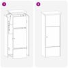 vidaXL Cassetta per pacchi con porta Nero 44,5 x 29 x 110,5 cm Acciaio