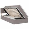 vidaXL Letto con contenitore LED e materasso Tortora 90 x 190 cm