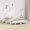 vidaXL Letto senza Materasso Bianco 140x190 cm Legno Massello di Pino