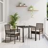 vidaXL Sedia da Giardino 2 pcs Marrone 53 x 60 x 85cm polyrattan