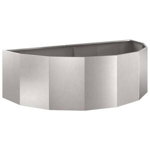 vidaXL Fioriera Argento 120 x 60 x 35 cm Acciaio inossidabile