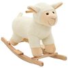 vidaXL Pecora a Dondolo in Peluche 78x34x58 cm Bianca