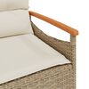 vidaXL Set Divano da Giardino 3 pz con Cuscini Beige in Polyrattan