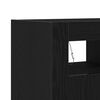 vidaXL Credenza Rovere Nero 80 x 35 x 75 cm Legno multistrato