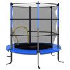 vidaXL Set Trampolino con Rete di Sicurezza Rotondo 140x160 cm Blue