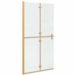 vidaXL Parete doccia Walk-in Oro e trasparente 100 x 190 cm