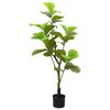 vidaXL Albero di Ficus Artificiale 30 Foglie 125 cm Verde