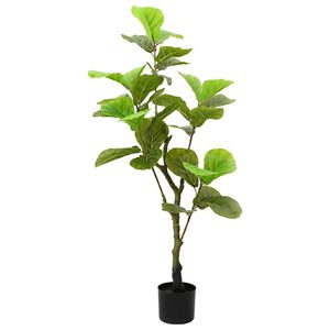 vidaXL Albero di Ficus Artificiale 30 Foglie 125 cm Verde