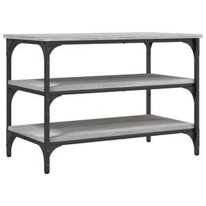 vidaXL Panca Porta Scarpe Grigio Sonoma 70x38,5x49cm Legno Multistrato