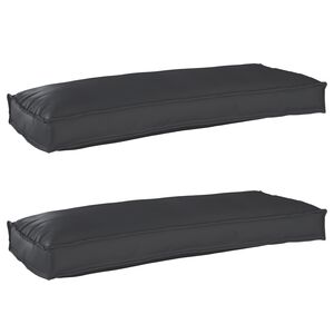 vidaXL Set di Cuscini per Pallet 2 pcs Nero 100 x 40 x 8 cm